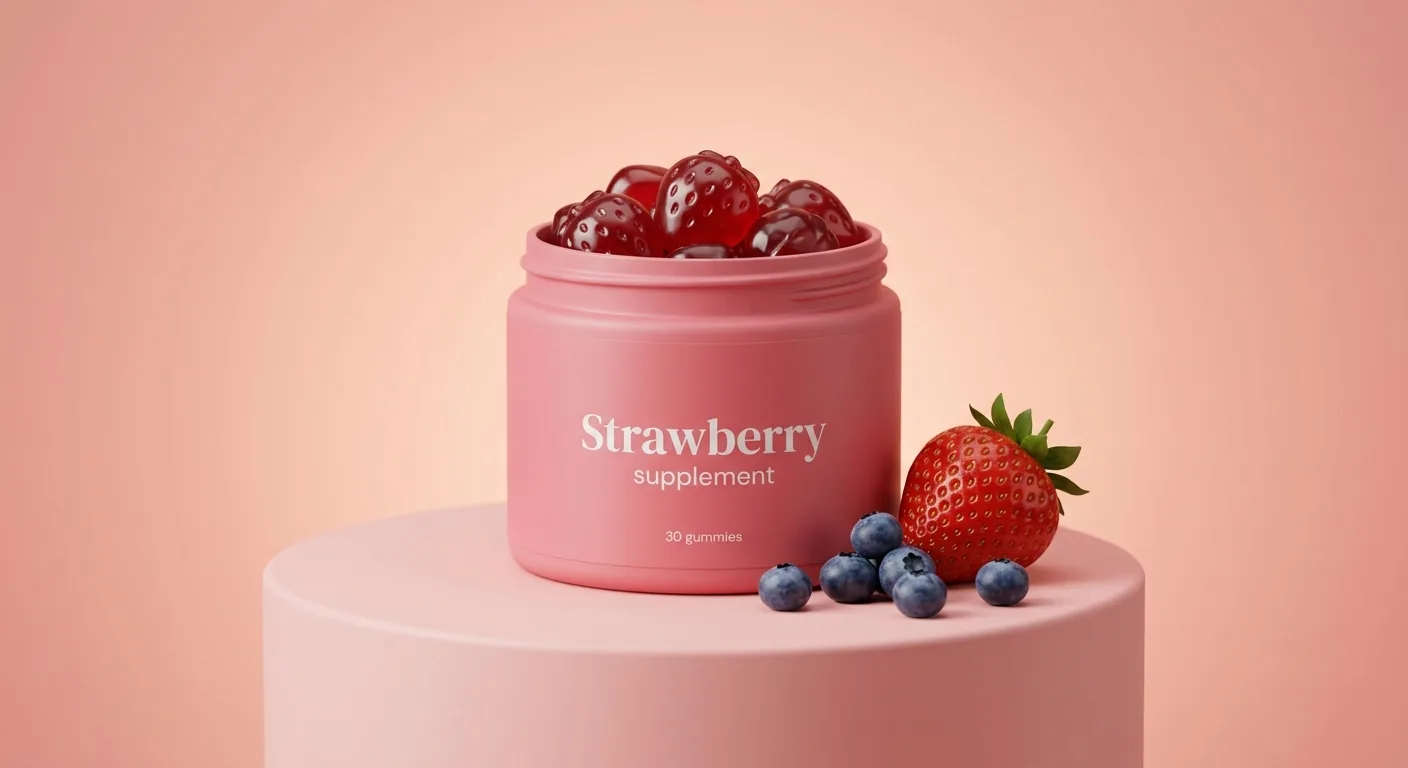 3D Product Render of Gummy Vitamin Jars (4 Variations)