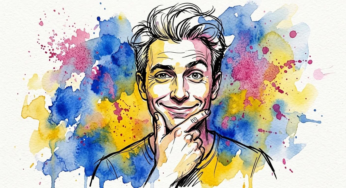 Abstract Watercolor Joker Artwork