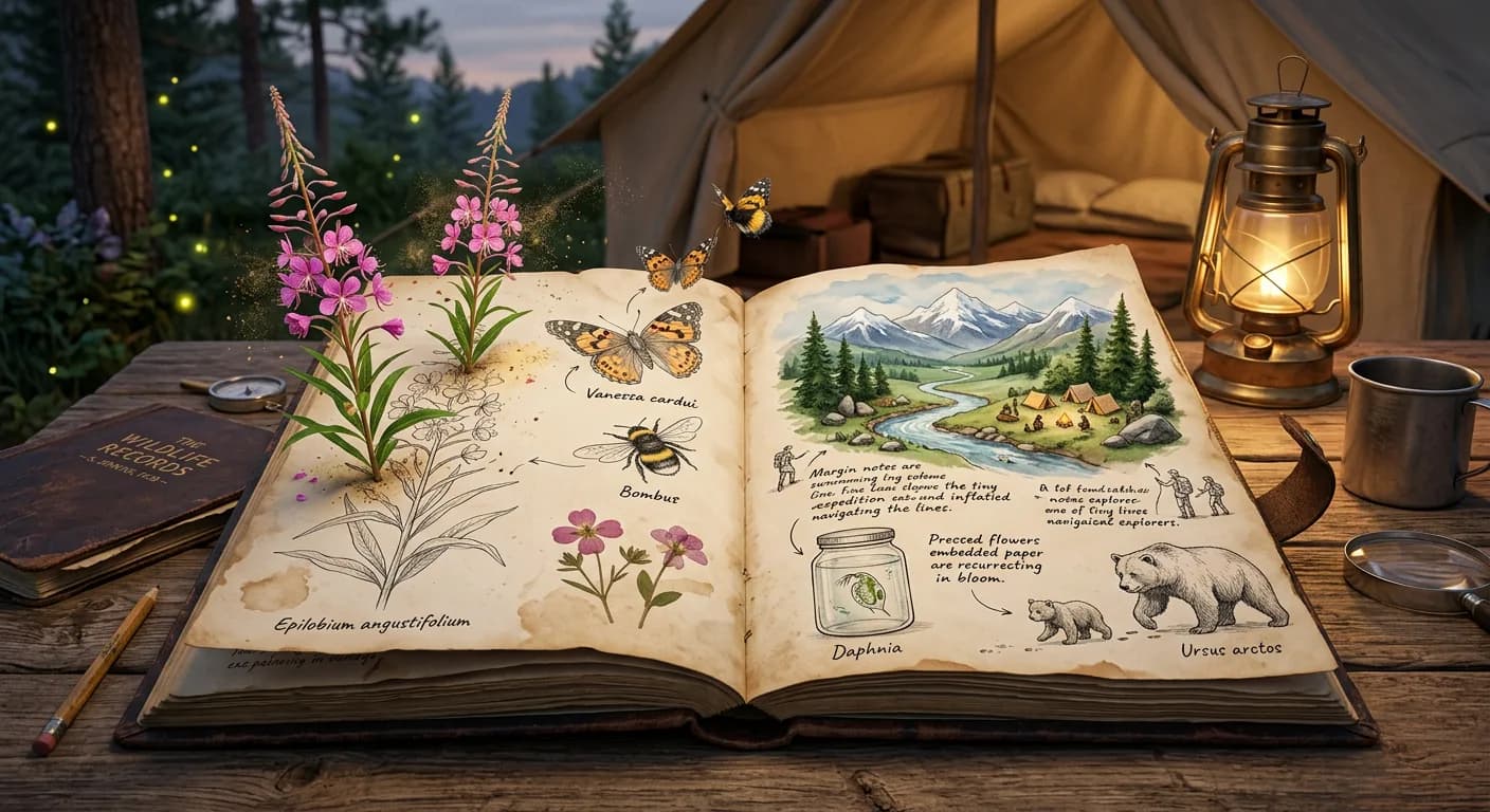 Naturalist Field Journal Ecosystem Scene